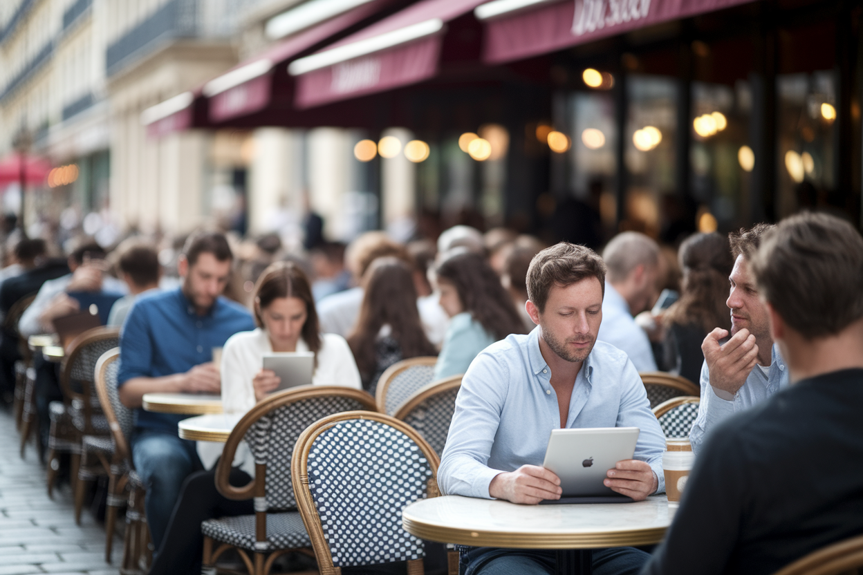 cafe-paris-terrasse-clients-tablettes