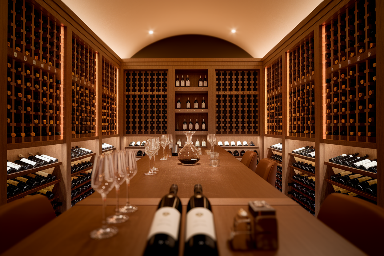 cave-vin-table-degustation-verres-carafe