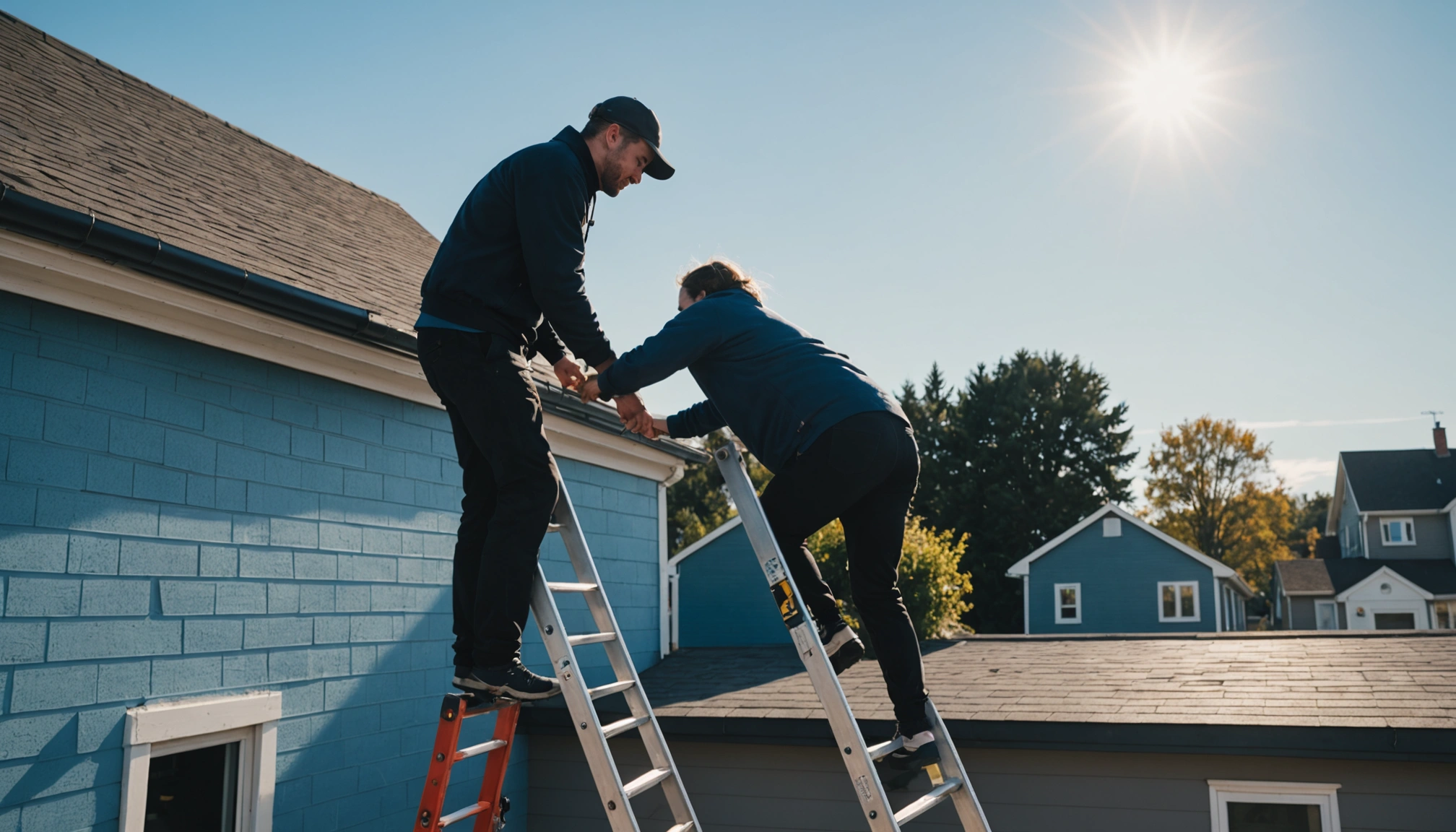 Comment fixer une échelle sur un toit ?