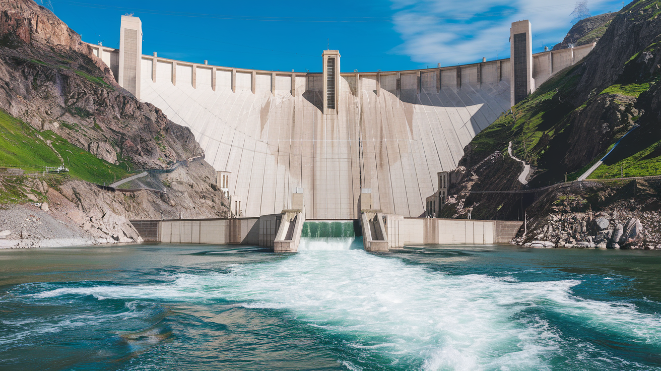 barrage-imposant-montagnes-verdoyantes-eau