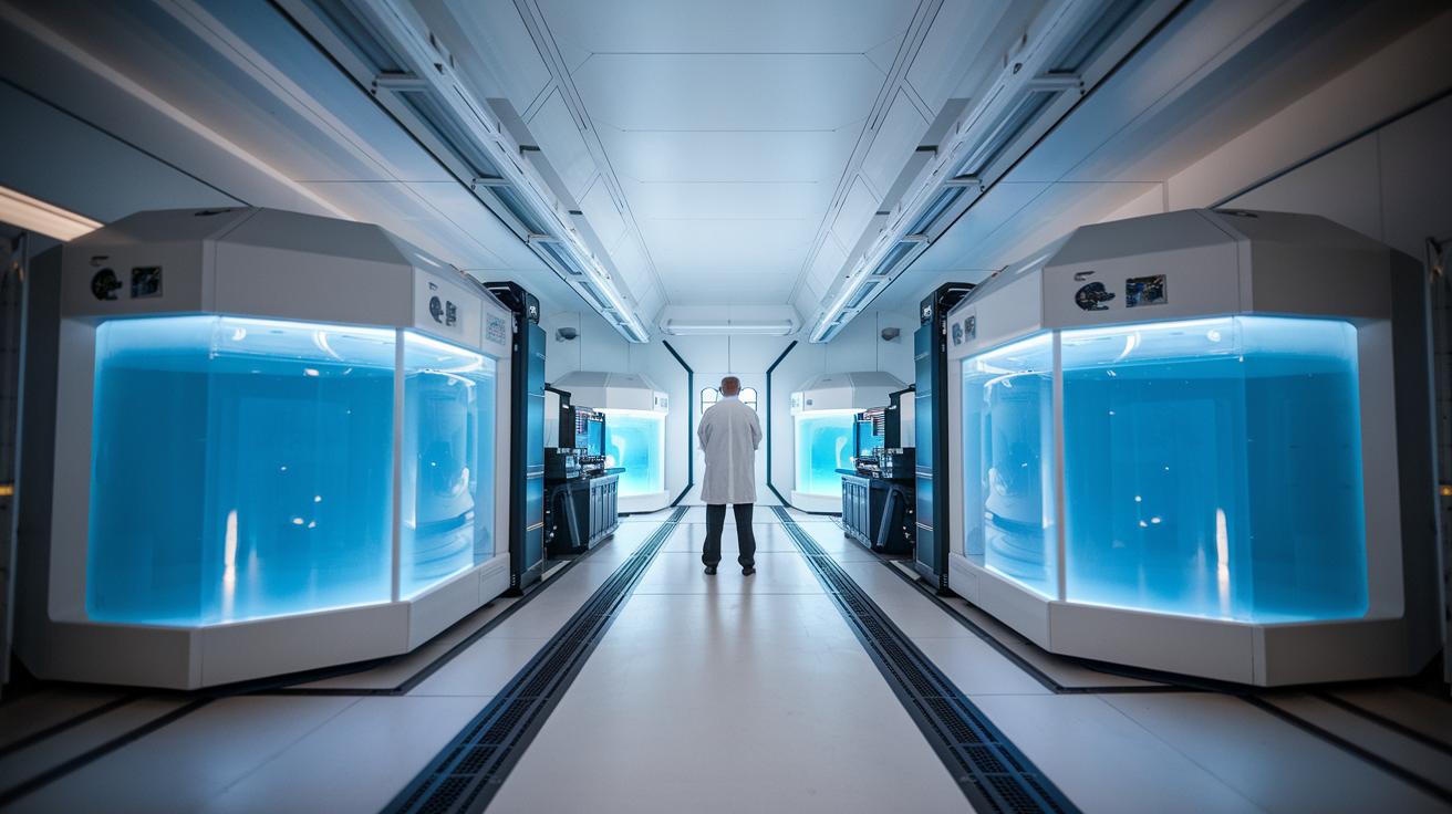 laboratoire-futuriste-scientifique-reservoirs-lumiere-bleue