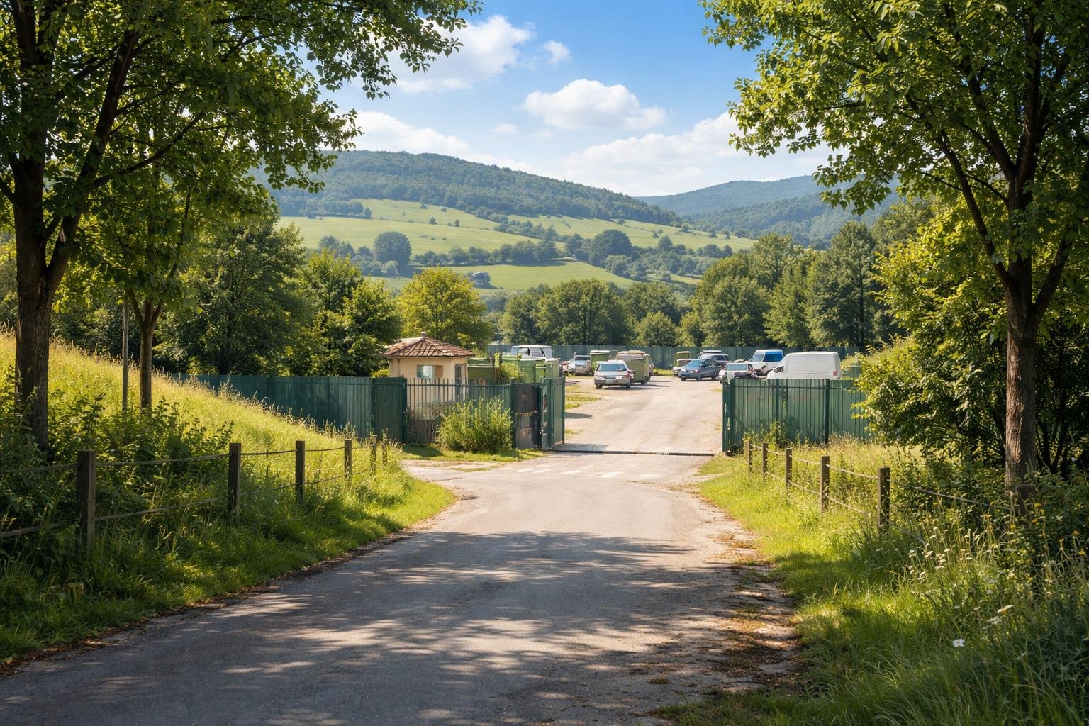 collines-verdoyantes-ciel-bleu-dechetterie-arbres