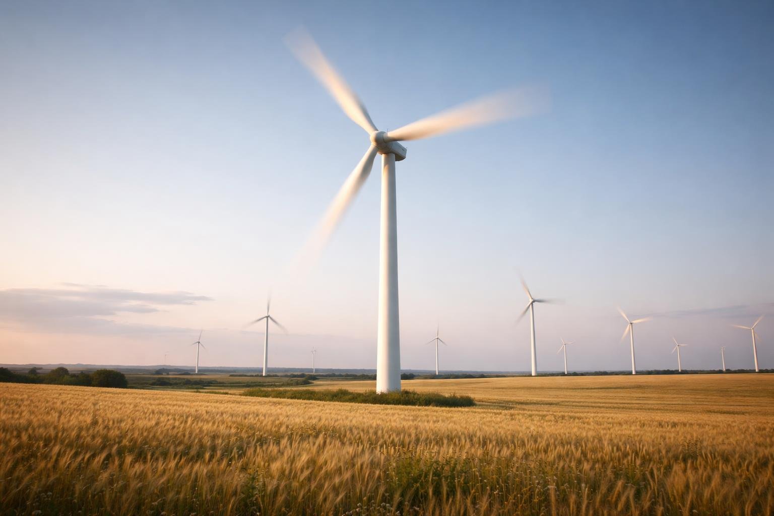 turbine-eolienne-champ-ciel-degage