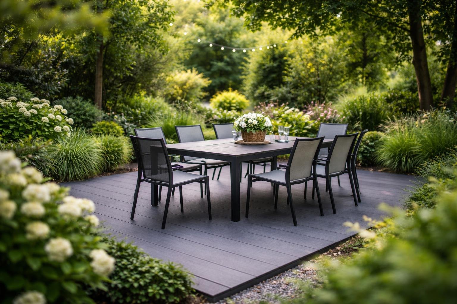 jardin-verdoyant-terrasse-moderne-table-chaises